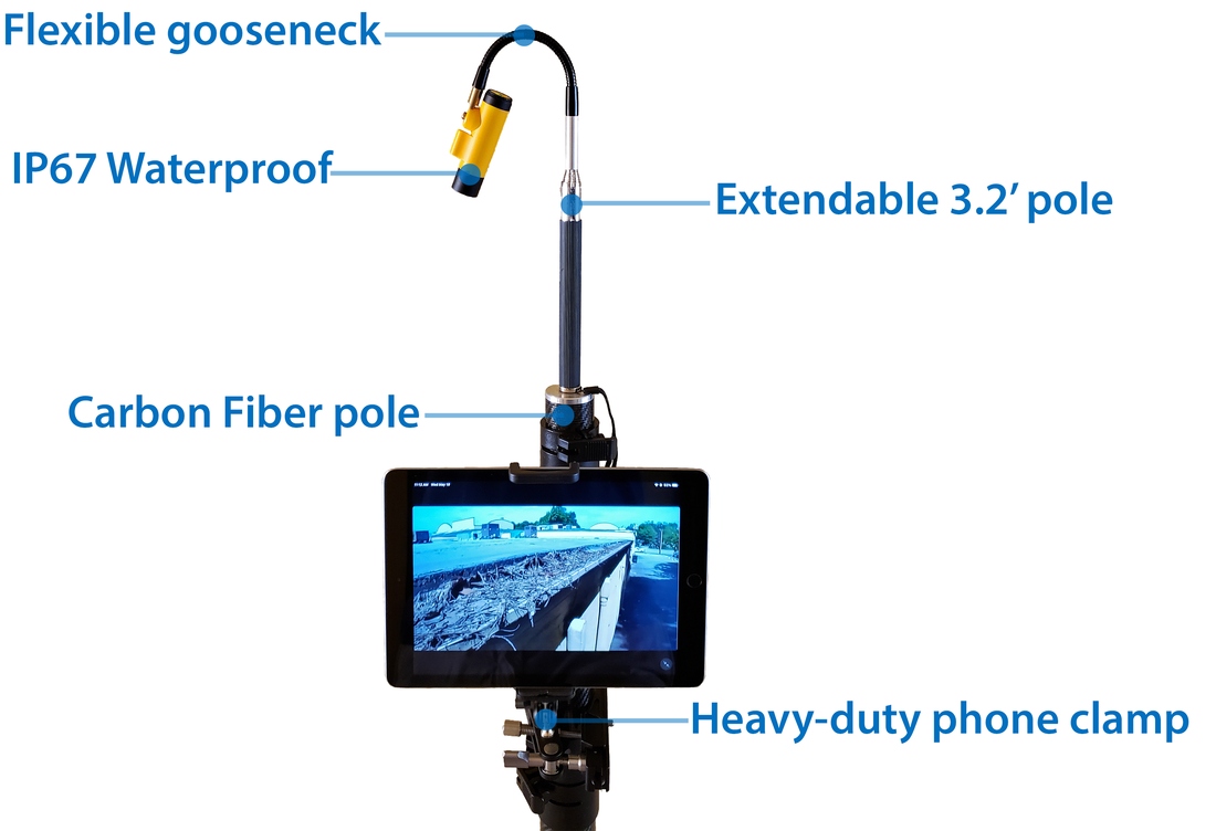TVS-360-WP50 TVS-360-WP85 telescopic pan tilt inspection camera waterproof  IP68 dropdown flexible cable inspection camera